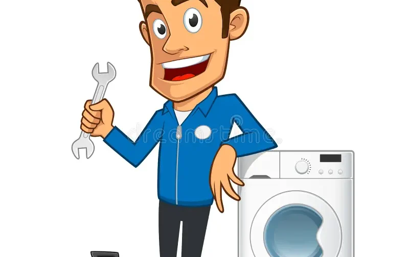 technician appliance repair expert has toolbox washing machine 58668138